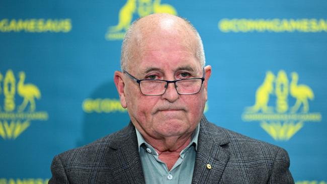 Commonwealth Games Australia CEO Craig Phillips speaks to media during a press conference in Melbourne on Tuesday. (AAP Image/James Ross)