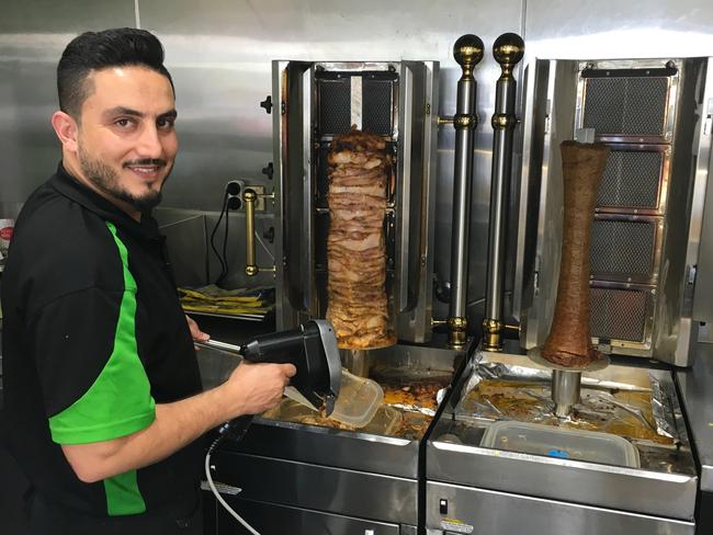 Happier times! Broz Kebabs manager Sam Shinwari said the landlords wanted to increase their rent by $500 per month in 2020. Picture: Darren Cartwright