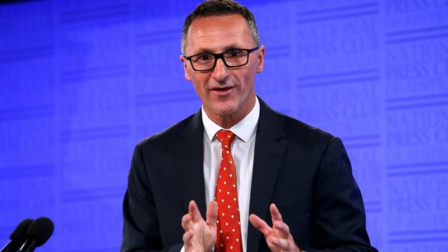 Greens leader Richard Di Natale has defended using taxpayer funds to fly his ‘manny’ to Canberra. Picture: Kym Smith