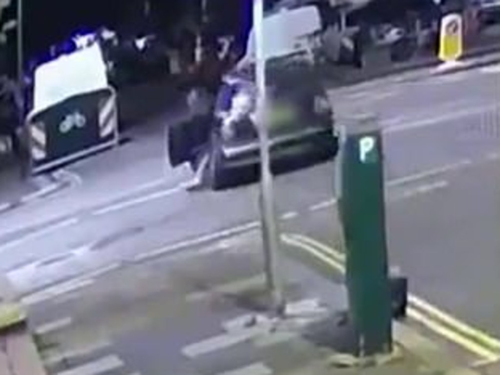 He attempted to drive off with the woman in his back seat but she fought back and eventually he kicked her out. Picture: Sussex Police