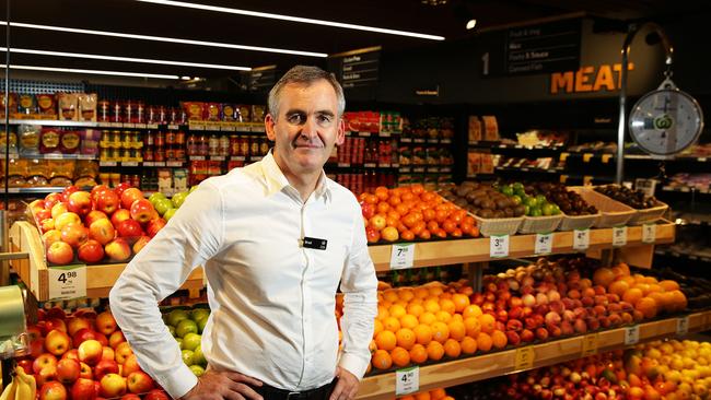 Brad Banducci is battening down the hatches at Woolworths. Picture: Brett Costello