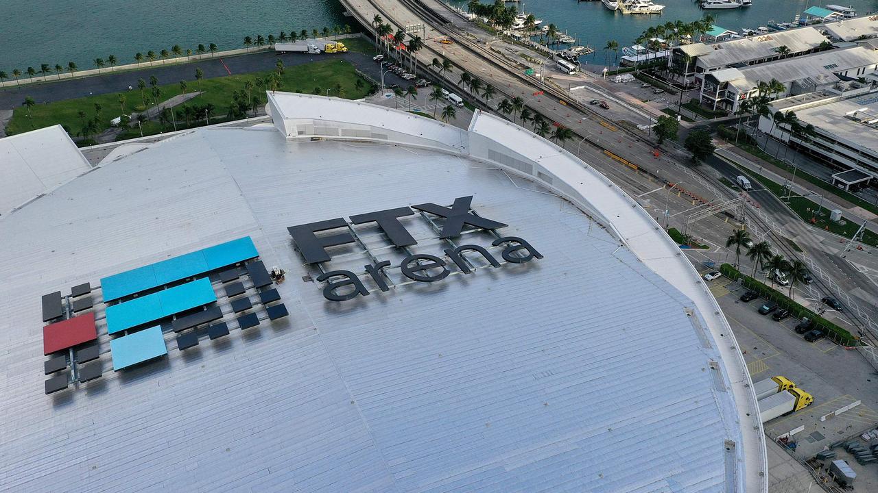 Fallout continues after the cryptocurrency firm FTX filed for Chapter 11 bankruptcy protection. Miami-Dade County and the Miami Heat are ending their arena naming rights deal with the company. Picture: Joe Raedle/Getty Images/AFP