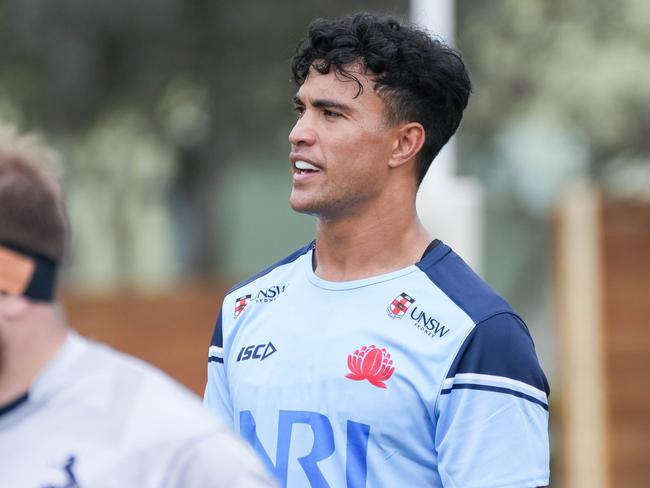 NRL convert Joseph-Aukuso Suaalii joined his new NSW Waratahs teammates in Canberra  after his multi-million dollar code switch.