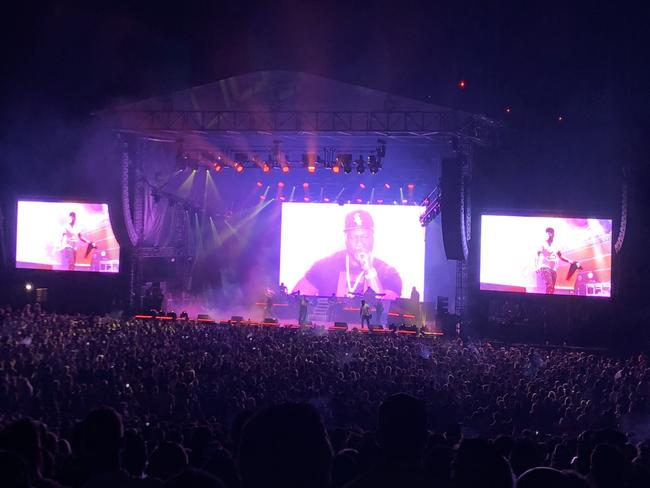 50 Cent performs in Parramatta.