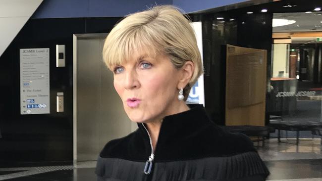 Foreign Minister Julie Bishop. Picture: AAP