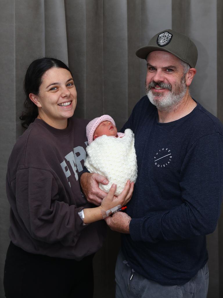 Winnie Mae Thorn. Born April 27, 2025. Weifht 2780g. Parents Casey Fenwick and Ryan Thorn from Torquay. Picture: Alison Wynd