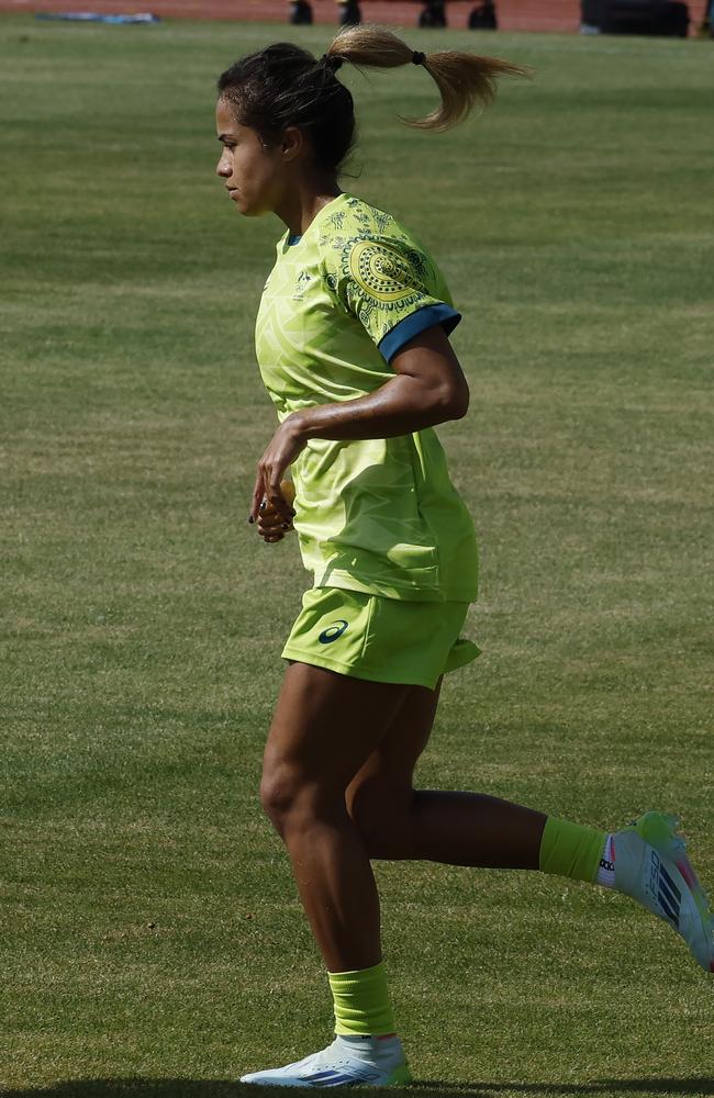 Matildas training at State Roger Couderc in Marseille. Picture: Michael Klein