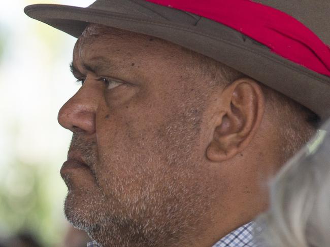 Noel Pearson and Pat Dodson at the Garma Key Forum discussion panel on Constitutional Recognition in northeast Arnhem Land. All pics by Peter Eve / Yothu Yindi Foundation