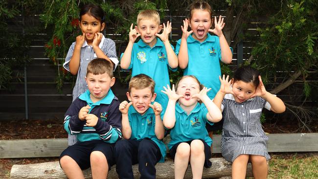 St Thomas Aquinas Catholic School 2025 Foundation NR front Clayton Burr-Caruana, Jack Kelly, Emma Ward, Maze Yabut. Back Nesha Varatharajan, Parker Weldon, Harper Robertson