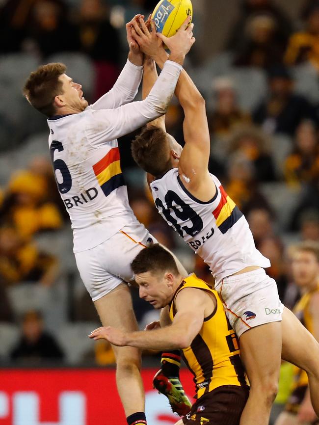 Bryce Gibbs tried hard for the Crows against Hawthorn. Pic: Getty Images