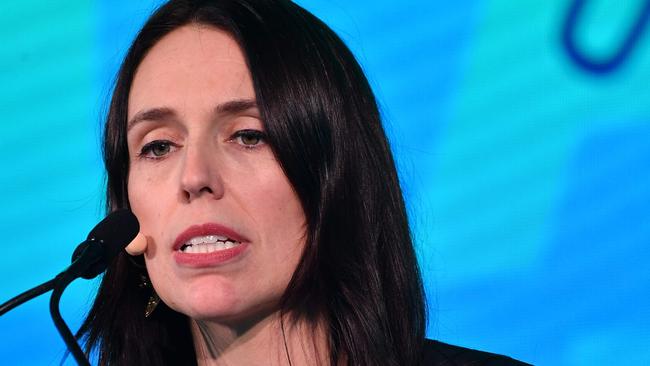 Jacinda Ardern, Prime Minister of New Zealand speaks during the One Planet Summit at the Plaza Hotel on the sidelines of the United Nations General Assembly in New York on September 26, 2018. (Photo by MANDEL NGAN / AFP)