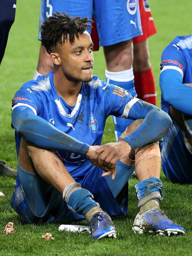 Yitay Towns after Avondale’s NPL grand final. Picture: Hamish Blair