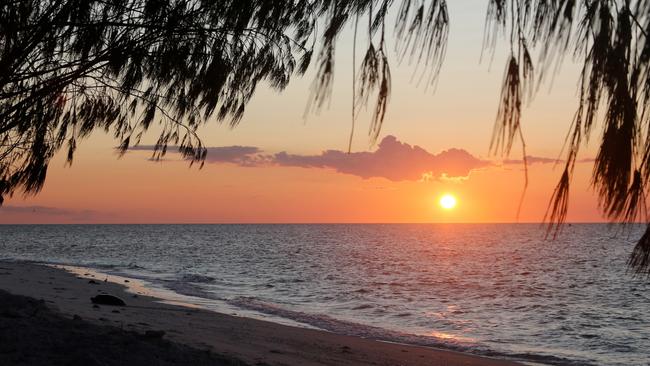 Sunset on Wilson Island, part of the southern Great Barrier Reef, about 80km northeast of Gladstone. Picture: Janelle Miles