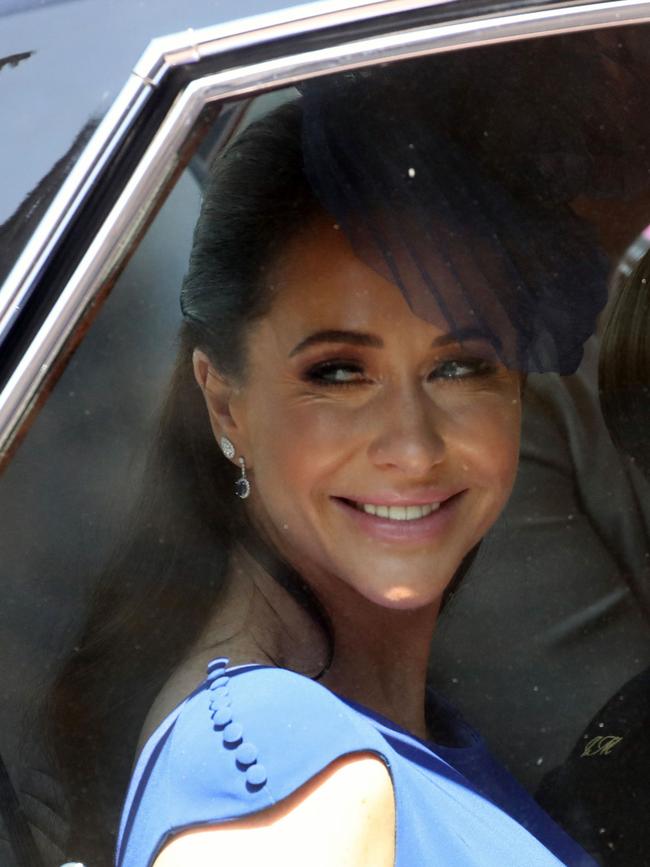 Canadian fashion stylist Jessica Mulroney on Meghan Markle’s wedding day. Picture: AFP