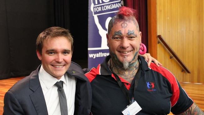 Longman Awards. Federal Member for Longman Wyatt Roy with Volunteer Award winner, 