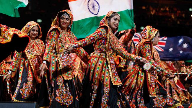 An Indian cultural and community event at Sydney Olympic Park welcomed Indian Prime Minister Narendra Modi to Australia. Picture: NCA NewsWire / David Swift