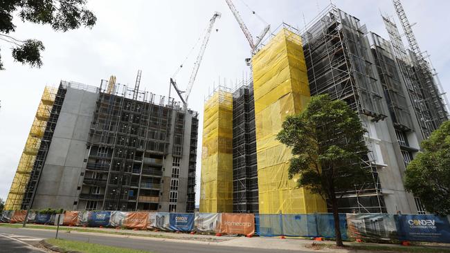 Condev building sites on the Gold Coast back in February. Picture: Nigel Hallett