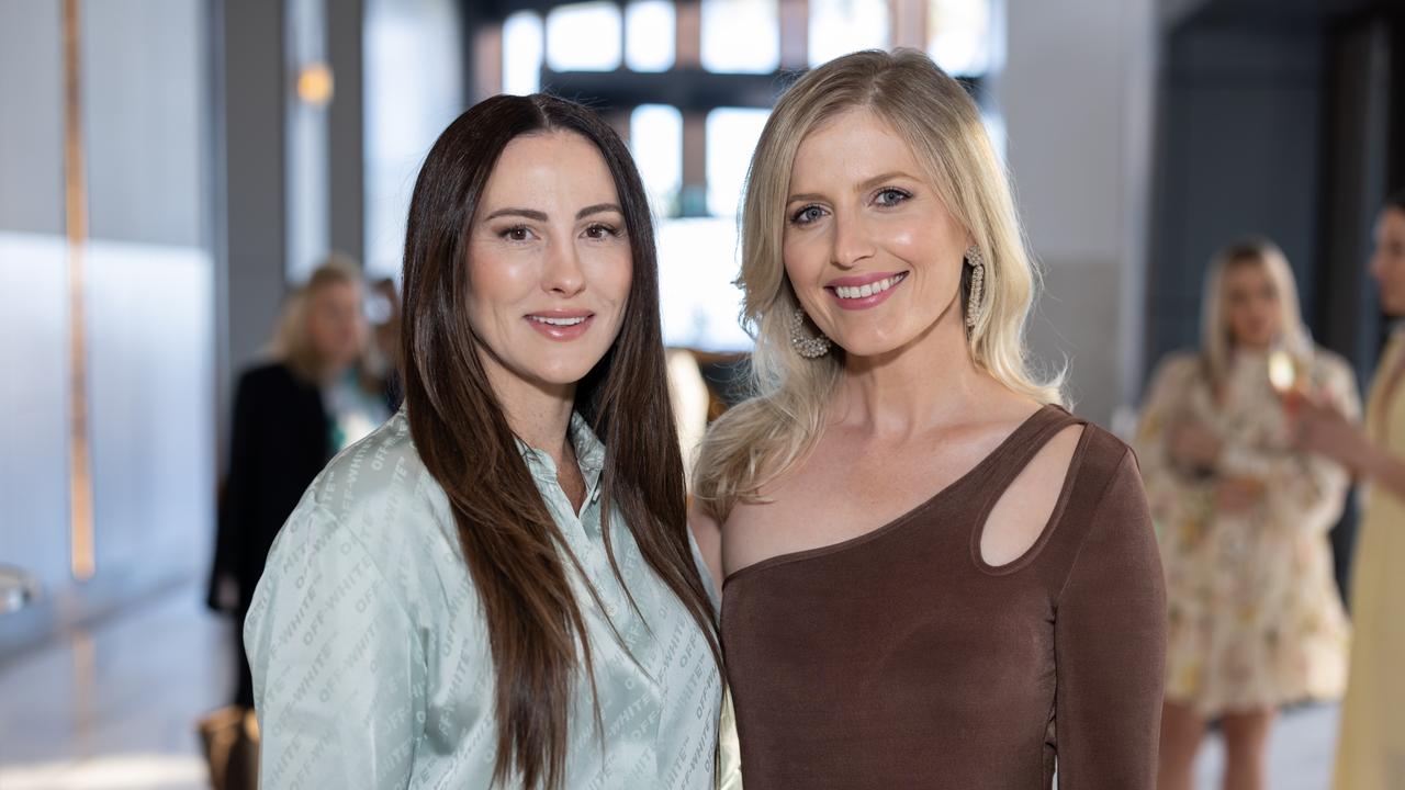 Yvette Hardy and Carla Tooma at Fuelled by Fashion Porsche luncheon at the Langham Hotel Gold Coast. Photo: Celeste Humphrey