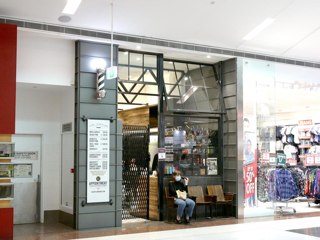 Col Naylor Barber Shop at Westfield Chermside. Photo Steve Pohlner