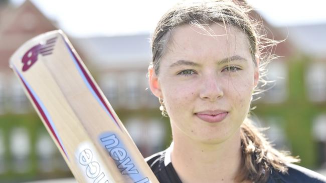 Georgia Gall has made the switch from cricket to AFLW draftee. Picture: Alan Barber