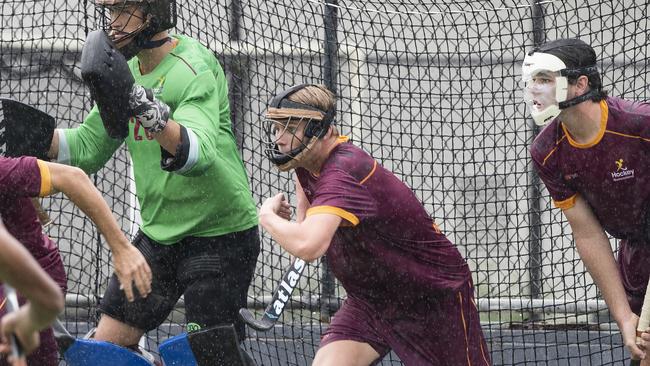 Hockey Nationals - Queensland V ACT - Cairns based Queensland player Cade Coghlan (centre) . Picture: Brian Cassey