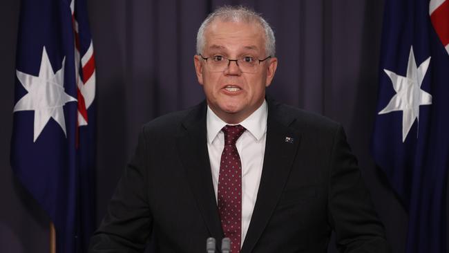 Scott Morrison says he is fully committed to stopping women being talked over by men, being overlooked and belittled and being afraid to walk to their cars. Picture: Gary Ramage