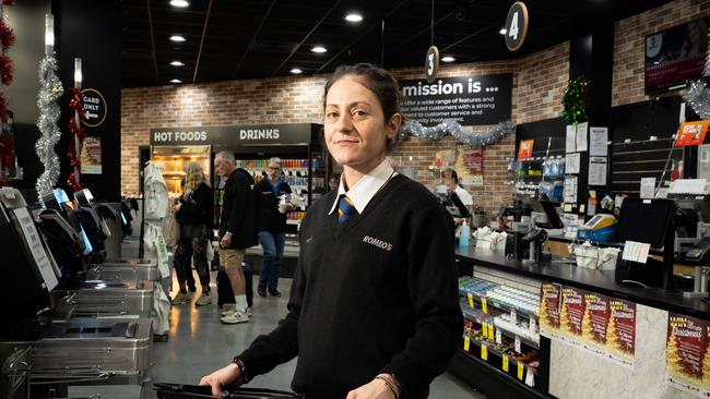 Romeos Foodland Rundle Mall manager Teri Spiriadis said shoplifting at the supermarket was “constant