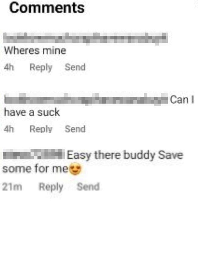 Many trolls left vile comments sexualising the act. Picture: Instagram / Tammy Hembrow
