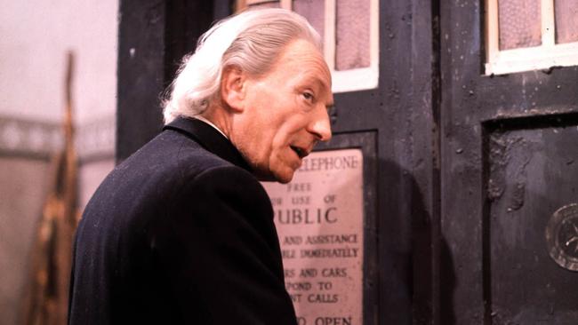 Doctor Who (William Hartnell) and Ford the Tardis in the first episode of Doctor Who, An Unearthly Child, on November 23, 1963.