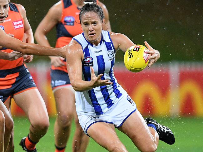 Kangaroo Emma Kearney. Picture: AAP IMAGE/DAN HIMBRECHTS