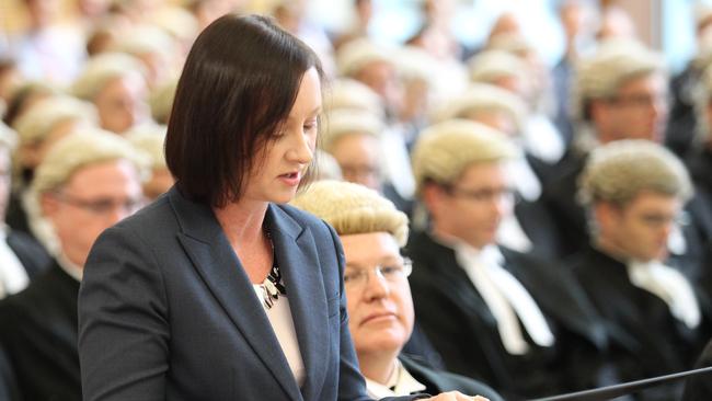Queensland's Attorney-General and Minister for Justice Yvette DÃ¢â¬â¢Ath during a swearing-in ceremony in Brisbane on Tuesday, March 31, 2015. (AAP Image/ Courier Mail Pool) NO ARCHIVING