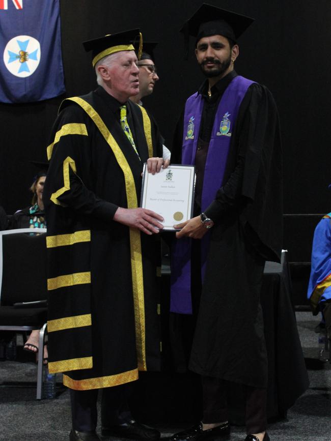 Sawan Rulhan graduated with a Master of Professional Accounting at the CQUniversity graduation ceremony in Bundaberg on December 14, 2023.