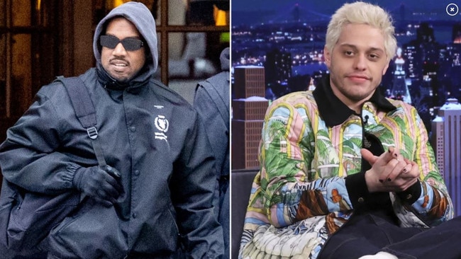 Kanye West is allegedly spreading rumours about Pete Davidson. Picture: Getty Images