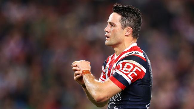 Cooper Cronk will have to overcome a shoulder injury to play his former club Melbourne in the grand final. Picture: Getty Images