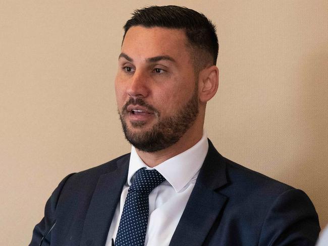 SYDNEY, AUSTRALIA - NCA NewsWire Photos AUGUST, 12, 2020: Salim Mehajer arrives at Downing Centre court in Sydney.  Salim Mehajer has been charged for allegedly staging a car crash to get out of court. Picture: NCA NewsWire/Bianca De Marchi