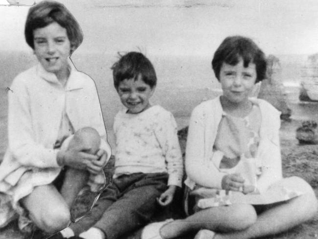 GONE ... a holiday photograph of Jane, (left), Grant and Arnna Beaumont.