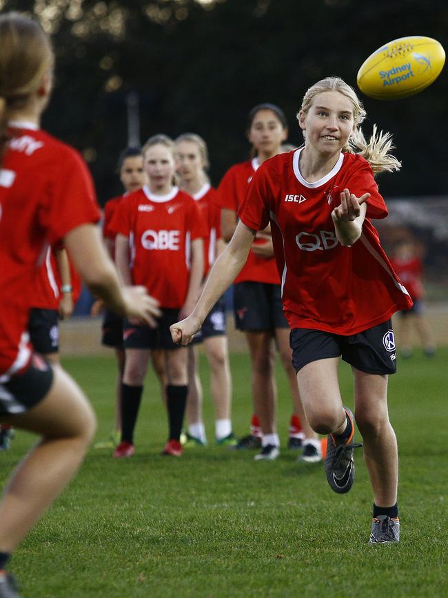 Briena Connon catches the ball. Picture: John Appleyard