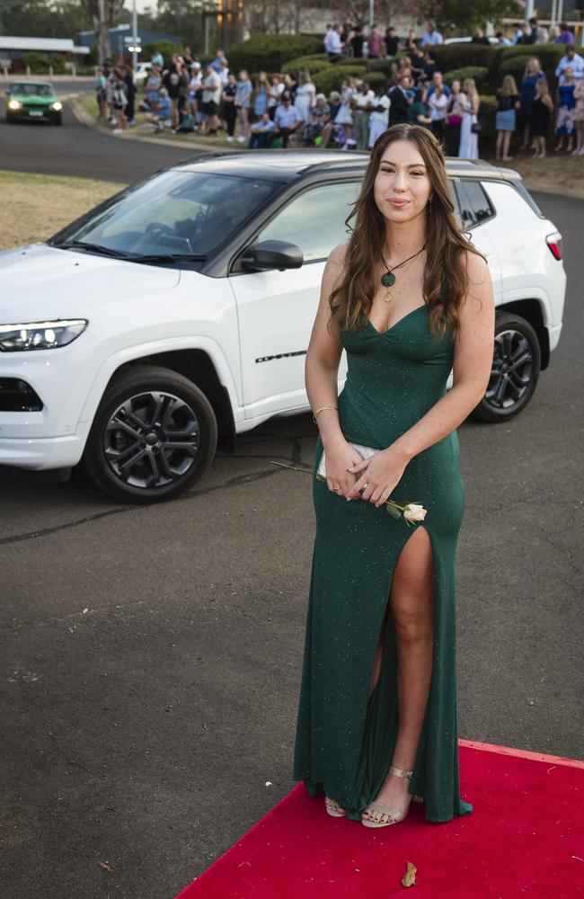 Adia Rowson-Barr at Harristown State High School formal at Highfields Cultural Centre, Friday, November 17, 2023. Picture: Kevin Farmer