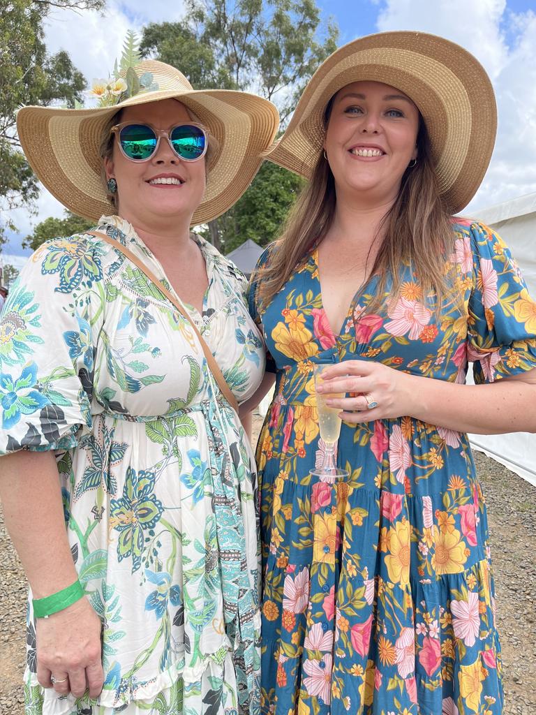 Kara Eckert and Bianca Phillips at the Torbanlea Picnic Races.