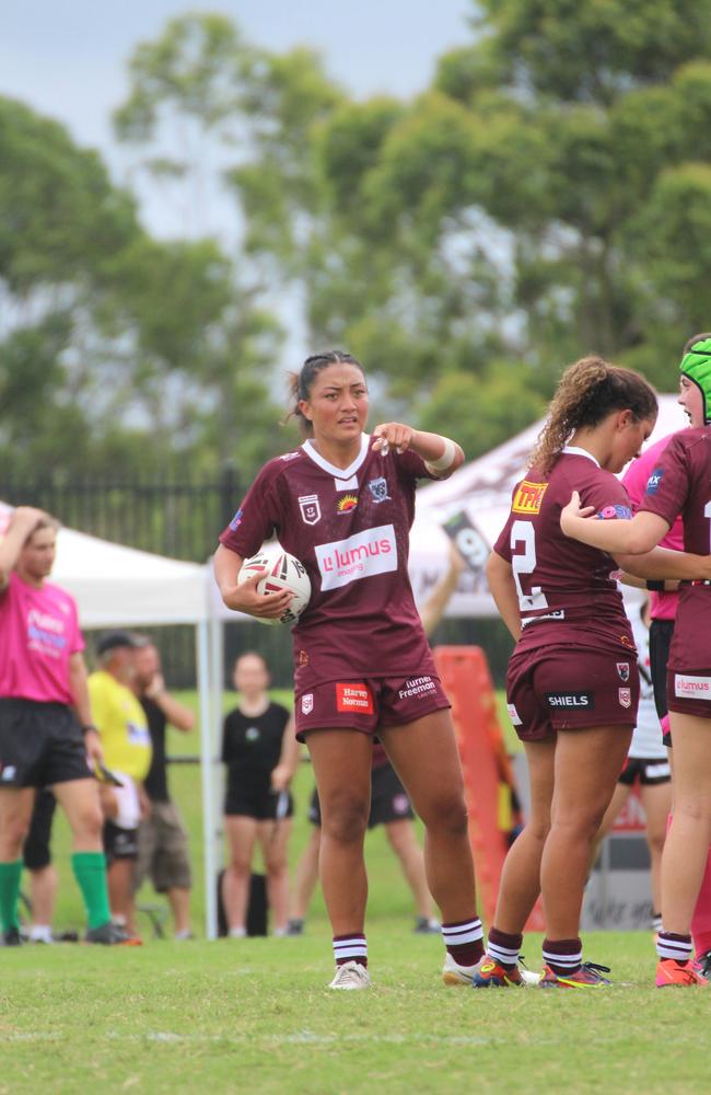 Kaelyn Passi. Harvey Norman under-17s rugby league action between the Burleigh Bears and Souths Logan Magpies. Saturday, February 10, 2024.