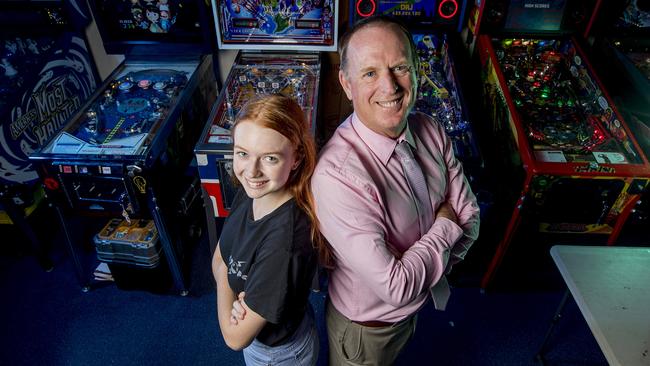 His daughter Emily Cosson, 16, with dad John. Picture: Jerad Williams