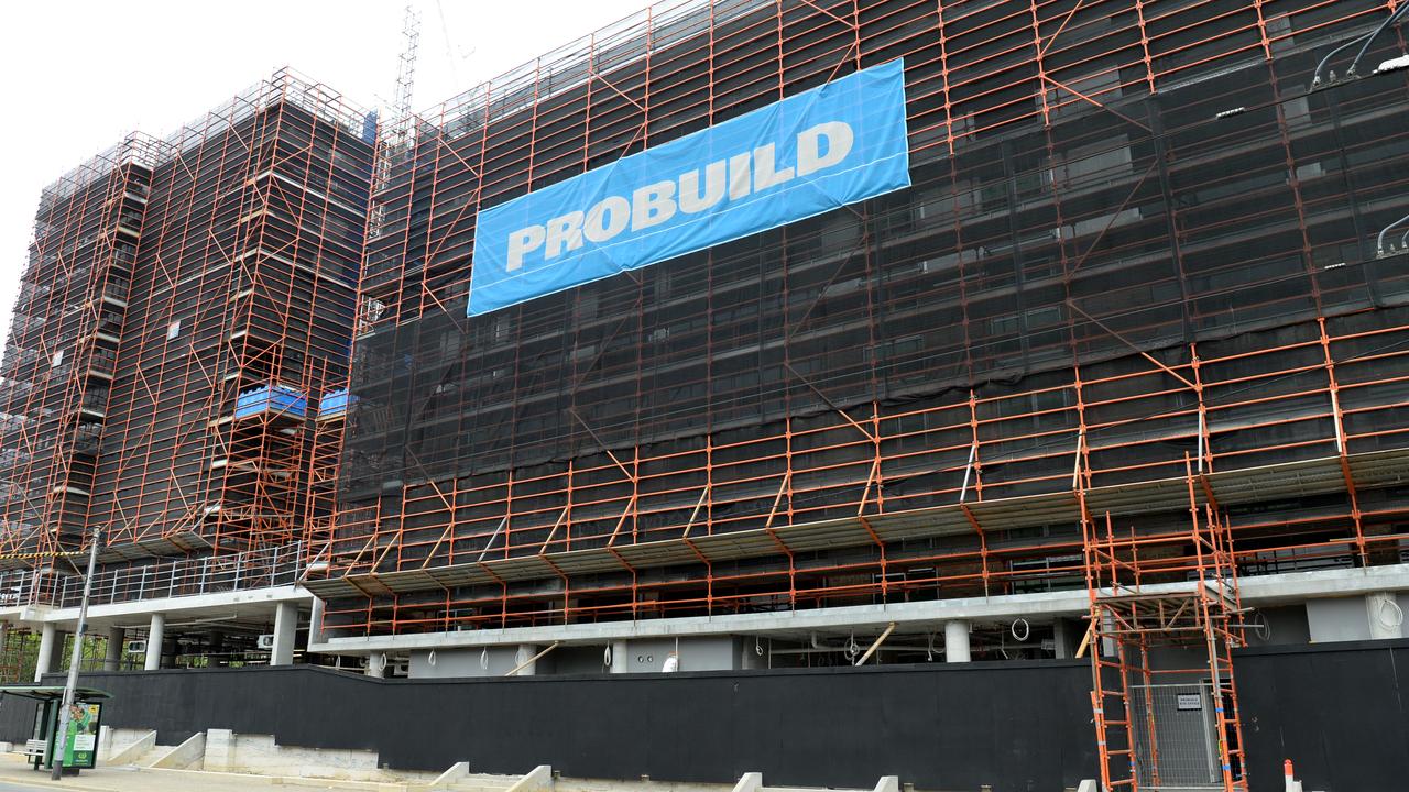 Probuild signage on a construction site adjacent to Caulfield Racecourse in Melbourne's southeast. Picture: NCA NewsWire / Andrew Henshaw