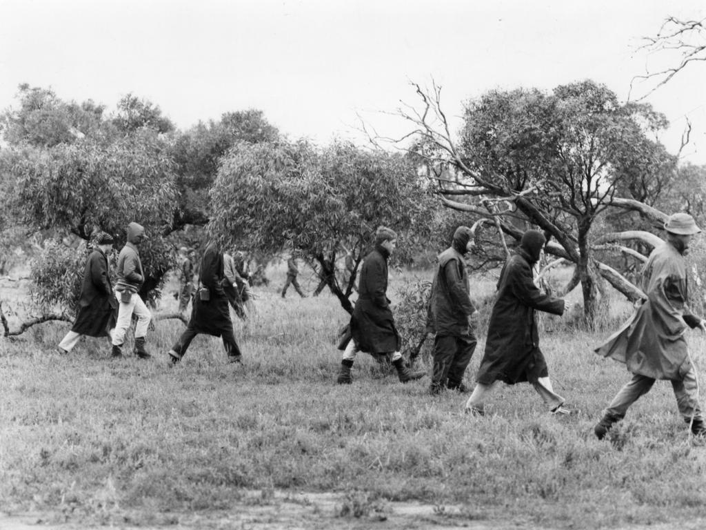 Police searching near Truro on May 3, 1979.