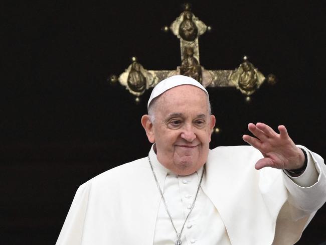 During his Easter blessing at the Vatican, Pope Francis called for a ceasefire in Gaza. Picture: AFP