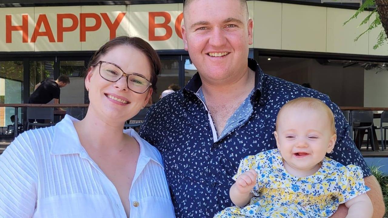 Josh Austen with wife Larissa and daughter Bonnie.