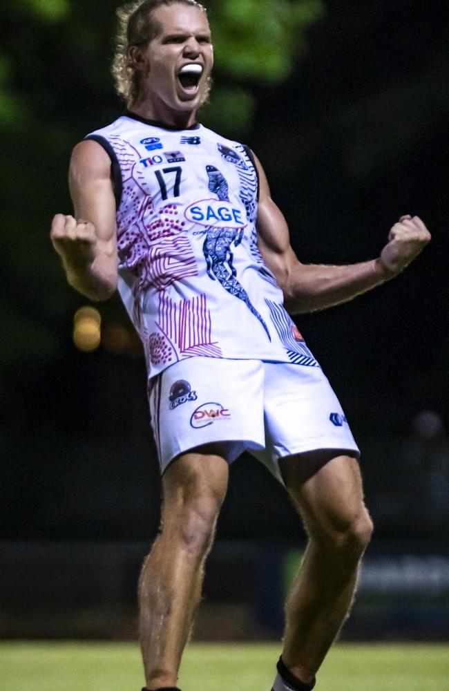 Jed Anderson has been in great form for Southern Dsitricts. Pic: Patch Clapp/AFLNT Media