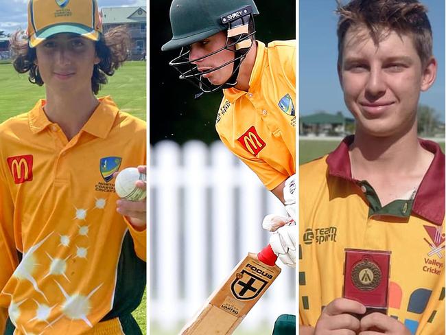 Best country cricketers from championship winning team who took home the 2023/24 Bradman Cup are readying to show up their city rivals from the AW Green Shield comp this Sunday. From left: Cudgen's Harry Kershler, Dorrigo's Taylor Gilbert, Dorrigo's Jamison Dawes, and Lismore's Kai Dalli.