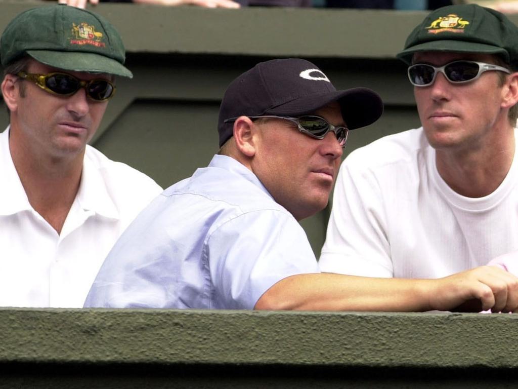 Wimbledon 2001: Waugh looks thrilled.