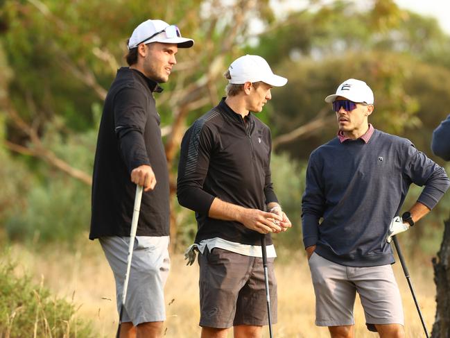 Jack Bowes, Tom Stewart and Brad Close all took part in the Vic Open Pro-Am. Picture: Alison Wynd