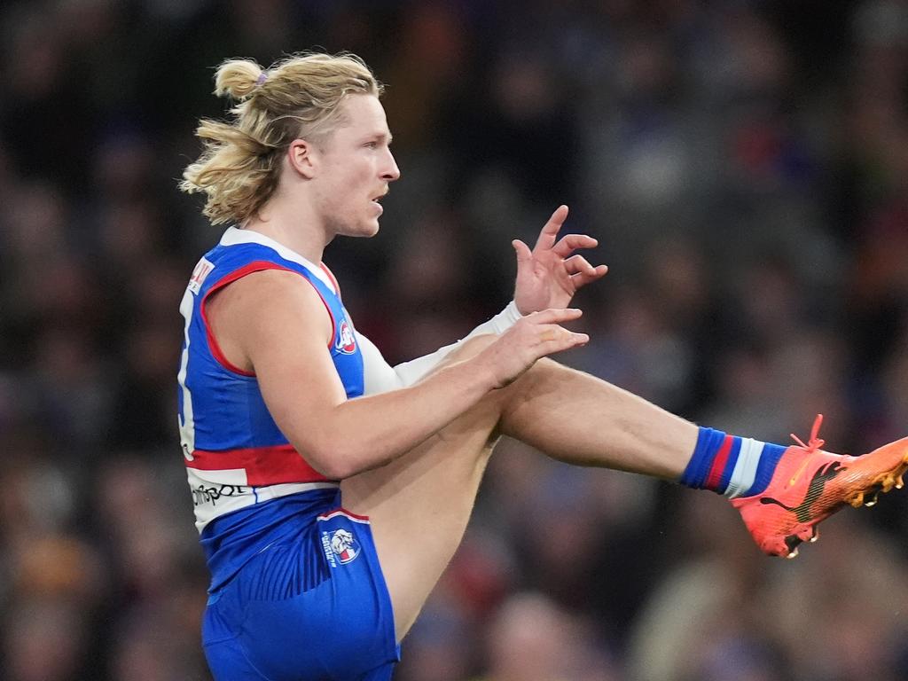 Livewire forward Cody Weightman has re-signed with the Western Bulldogs until the end of 2027. Picture: Daniel Pockett/Getty Images.